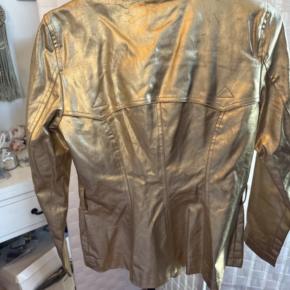 Vintage Y2K Classic Lauren Ralph Lauren Gold Jacket Double Breasted READ - Picture 7 of 12